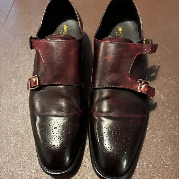 Johnston & Murphy Collection Double-Buckle Monk Strap Dress Shoes 1483 Men 11M Johnston & Murphy Hawthorn Double Monk SKU: 9781197 - YouTube main image 4